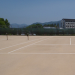 福知山成美高等学校テニスコートライン設置