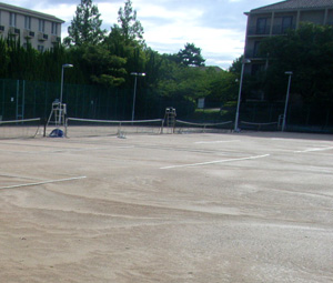 神戸女学院テニスコート施工前