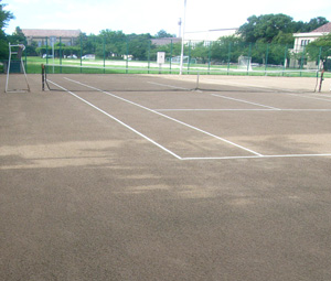 神戸女学院テニスコート完成