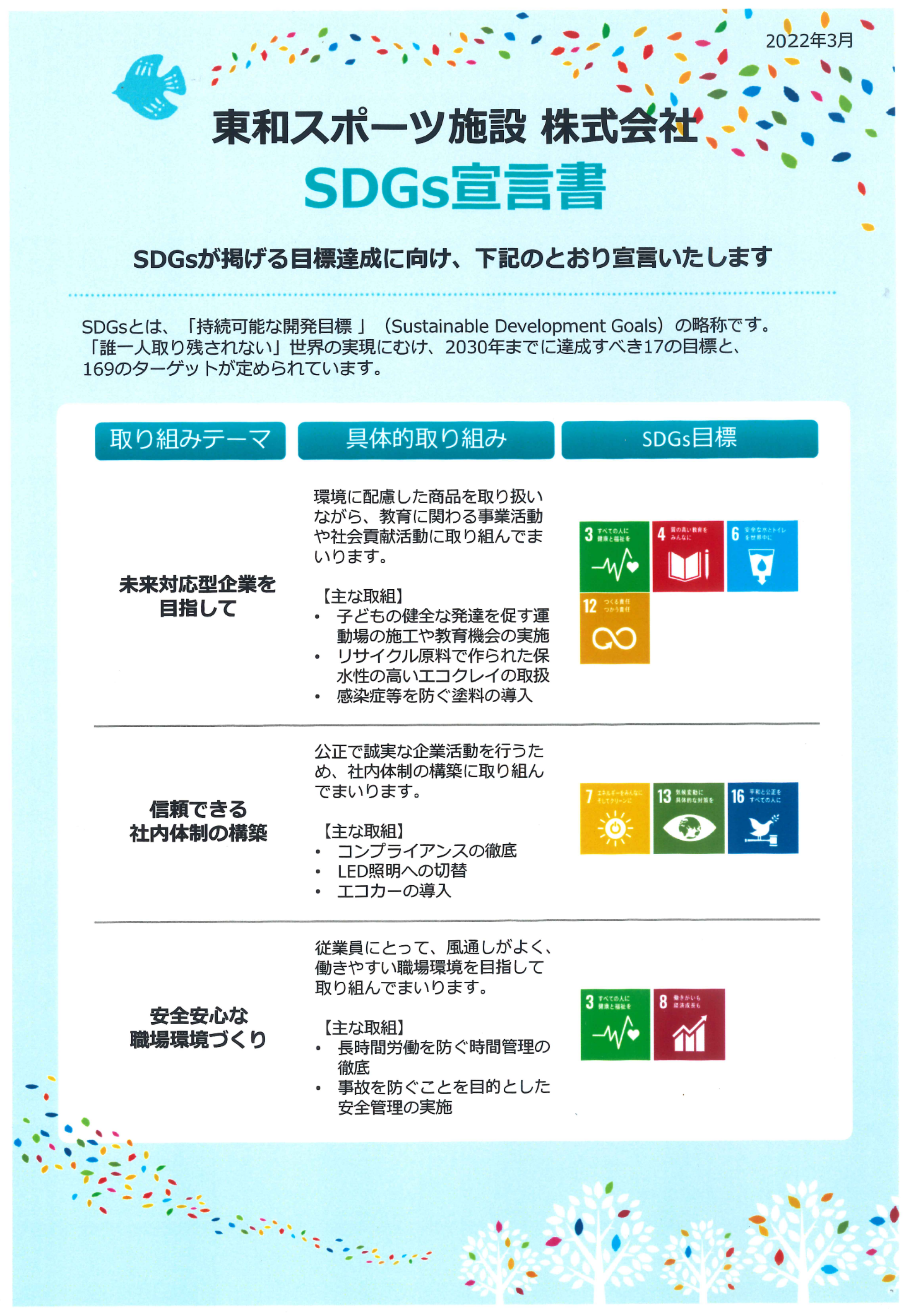 SDGs宣言